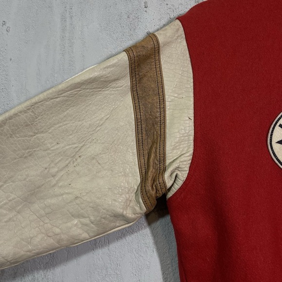 Vtg Louisville Slugger Wool & Leather Varsity Letterman Jacket - Picture 11 of 15